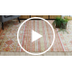 HERIZ A0986B matto Oriental beige / viininpunainen - bambulanka, ylellinen, tyylikäs