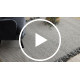 Villamatto TAHAR 99003F kerma / harmaa - KÄSINKUDOTTU Linja, hapsut 